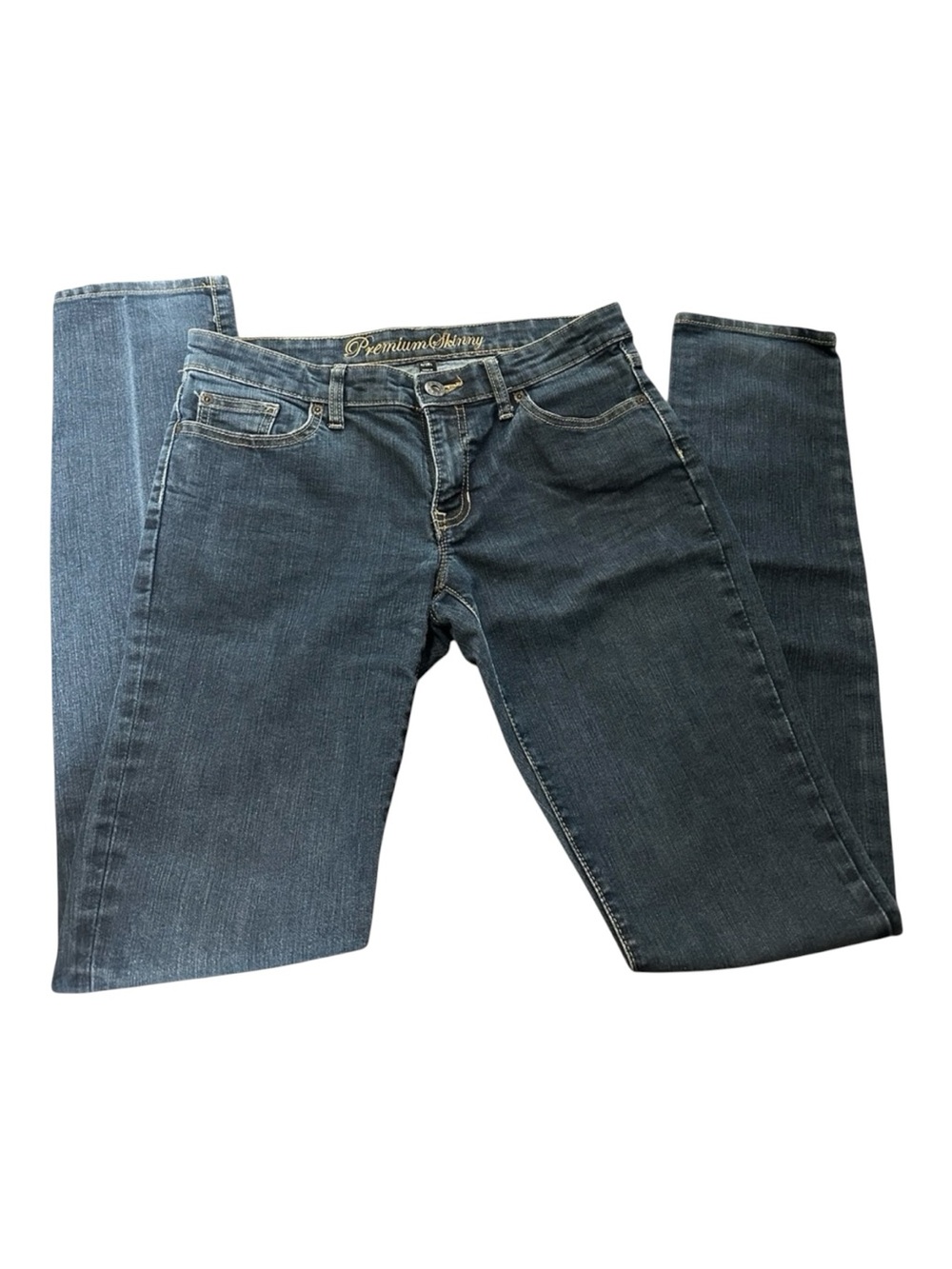 Gap Jeans Womens Sz 6/28L Blue Denim, Premium Skinny Low Rise, Dark Wash